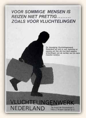 Affiche Vluchtelingenwerk, posterformaat, 1986